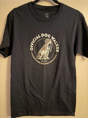 Official Dog Walker Graphic Tee — Black